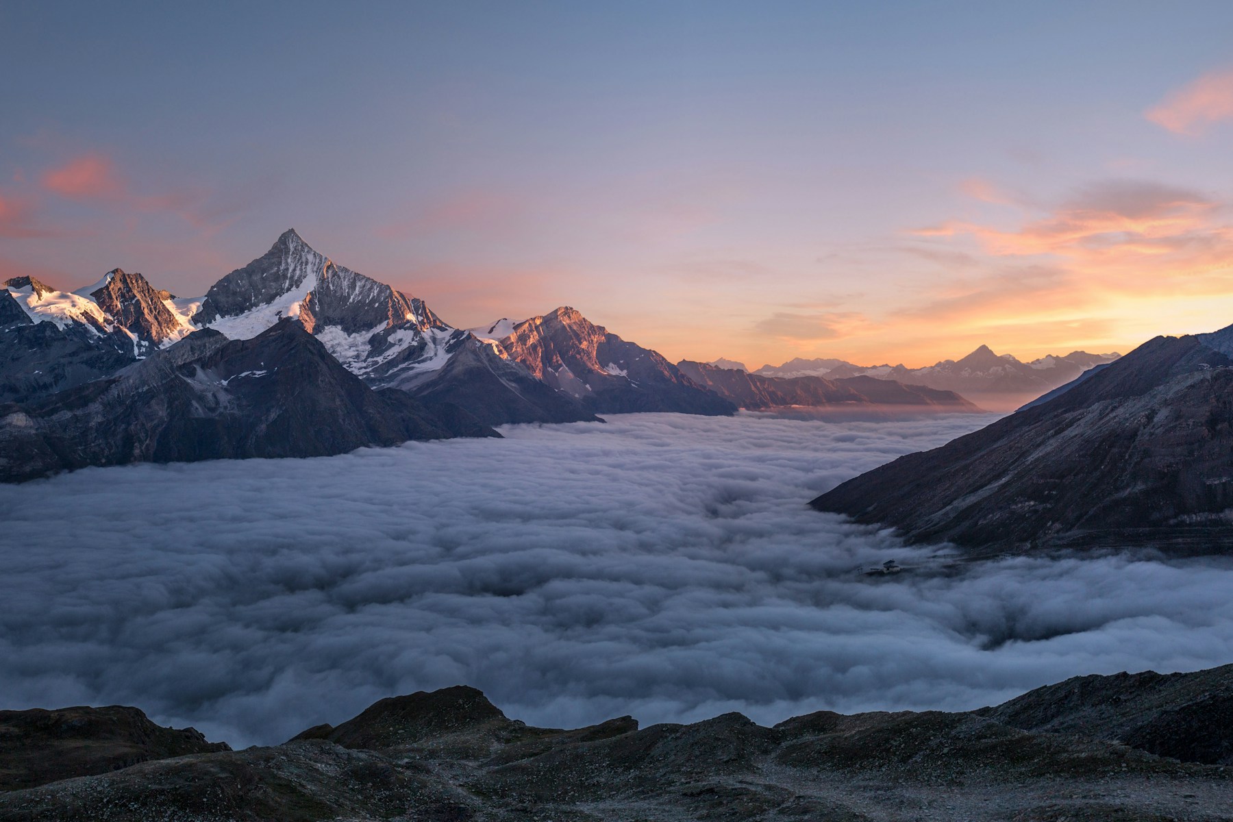 Paysage naturel au lever du soleil